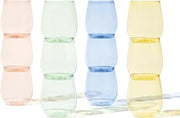 TOSSWARE POP 14oz Vino - Color Series SET OF 12, Premium Quality, Recyclable, Unbreakable & Crystal Clear Plastic Wine Glasses