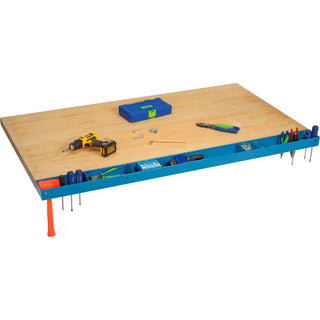 60"W Workbench Tool Organizer and Sorting Tray by Global Industrial – Steel, Blue, Model 319350