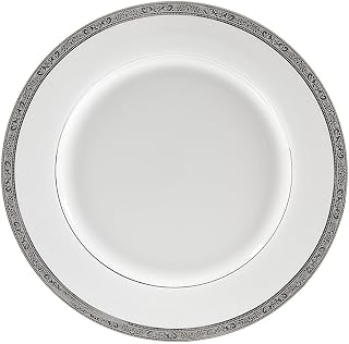 10 Strawberry Street Paradise 11.875" Charger/Buffet Plate, Set of 6, Platinum