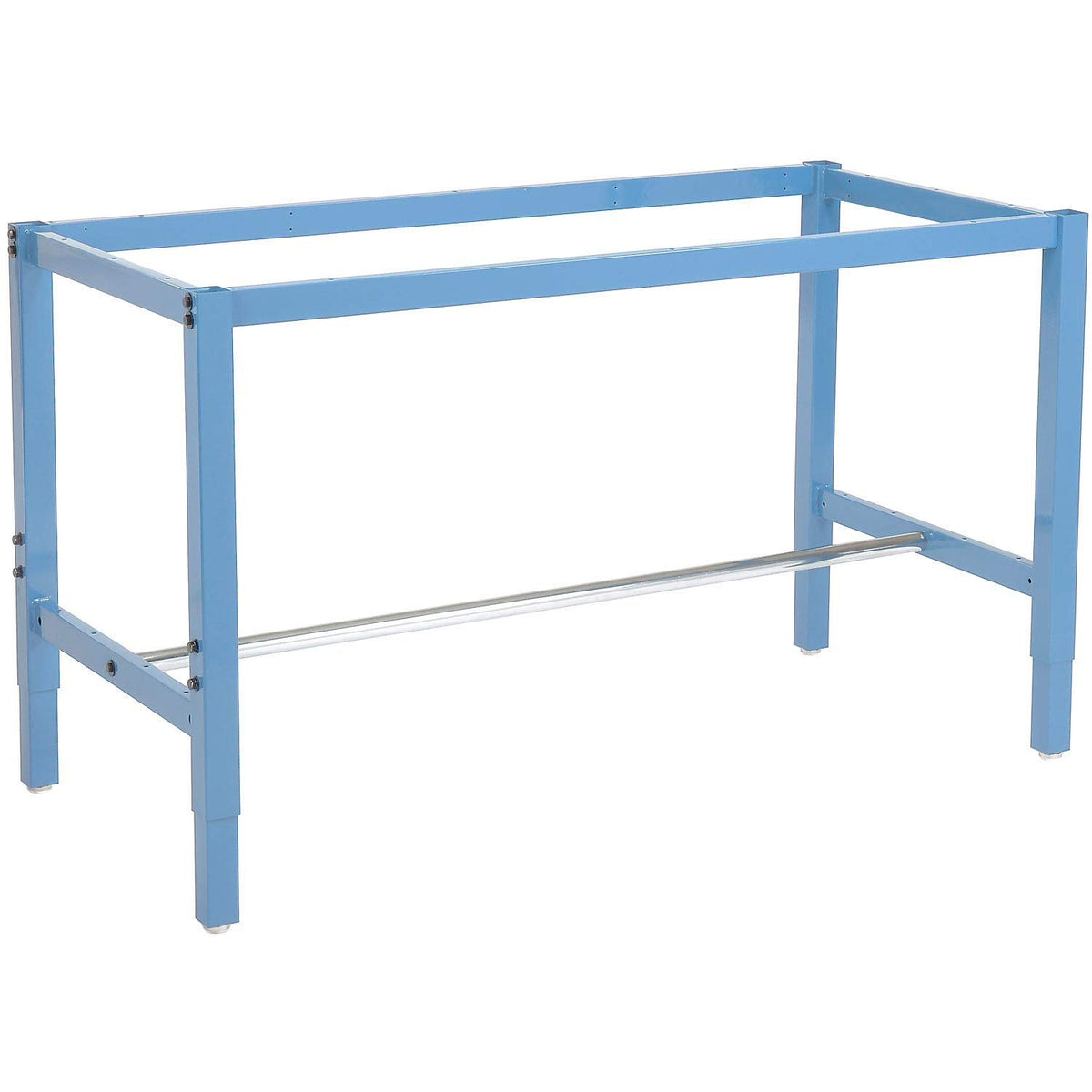 Heavy Duty Adjustable Height Lab Workbench by Global Industrial – 30"L x 72"W x 4.5"H, Steel, Blue/Black, Model 237385