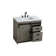 Austin Bathroom Vanity Rustic Grey by Lighting Design – Engineered Wood, Rustic Grey, Model VF90536RG