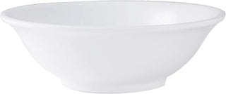 Thunder Group Nustone white melamine dinnerware collection 7.5 inch - 30 oz rimless bowl, comes in dozen
