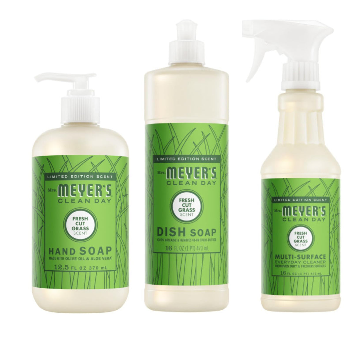 Mrs. MEYER'S Fresh Cut Grass / 44.5 Fl Oz (Pack of 1) / 1 Dish Soap