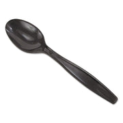Dixie Individually Wrapped 6" Heavy-Weight Polypropylene Plastic Teaspoon by GP PRO (Georgia-Pacific) – Heavy-Weight (1,000 Count), Polypropylene, Black, Pack of 1000, Model PTH53C