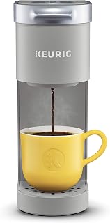 Keurig K-Mini Coffee Maker, Certified Refurbished, Single Serve K-Cup Pod Coffee Brewer, 6 to 12 Oz Brew Sizes, Studio Gray (Renewed)
