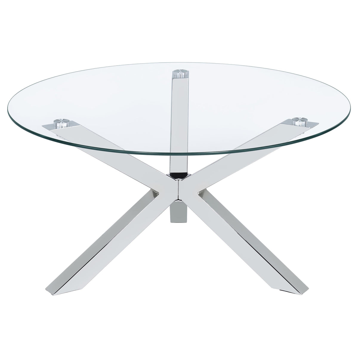 35" Easy-Care Coffee Table by VUSVAB – Metal, Chrome