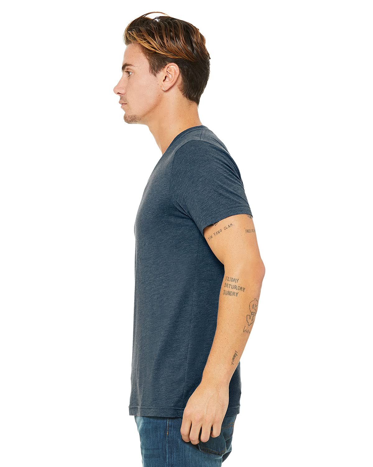 Bella + Canvas Unisex Triblend Short-Sleeve V-Neck T-Shirt 2XL STEEL BLU TRBLND by BELLA+CANVAS – Polyester, Steel Blu Trblnd, Model B045CN187