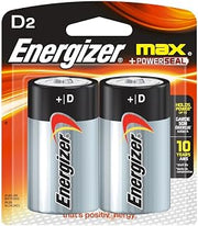 Energizer MAX D Alkaline Batteries, 2-Count