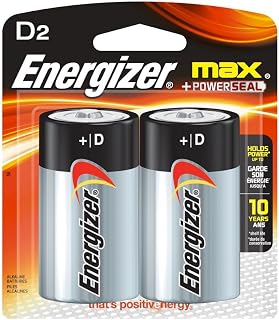Energizer MAX D Alkaline Batteries, 2-Count