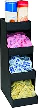 CTVH-4BT Four Section Countertop Condiment Organizer, Black Polystyrene, Vertical, 20-3/8" H x 6-5/8" W x 11-3/8" D