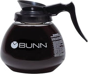 Bunn Coffee Pot Decanter/Carafe Black Regular - New Glass Design Shape - Ergonomic Handle - 12 Cup Capacity -