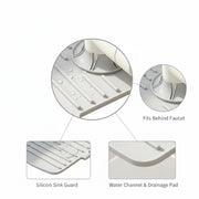 Silicone Splash Guard Mat by Generic – 13.78 x 5.71 x 0.59 in, Silicone, Gray, Model J2026K08W16A0810120Z5TIJ
