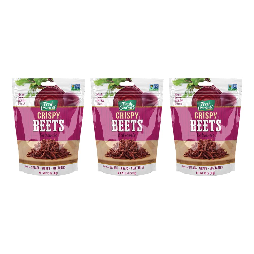 Crispy Balsamic Beets (3.5 Ounce (Pack of 3)) by Fresh Gourmet – 3.5 Ounce (Pack of 3), Pack of 3