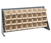 QUANTUM STORAGE SYSTEMS Ivory / 19" H x 36" W x 8" D / 8" L x 5" W x 3" H 32 Ultra Ivory Bins Storage Racks