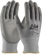 16-560/XS G-Tek PolyKor Seamless Knit Blended Glove with Coated Smooth Grip, XS Size, Gray (Pack of 12)