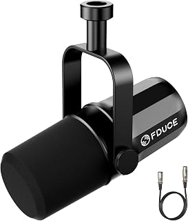 FDUCE XLR Dynamic Microphone for Vocal Recording, Podcasting, Gaming, Live Streaming&Broadcasting, All Metal Cardioid Mic, Voice-Isolating Technology SL40X
