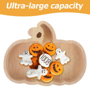 Gleavi Wood Pumpkin Tray, 7x5.5 Inch Serving Platter, Khaki