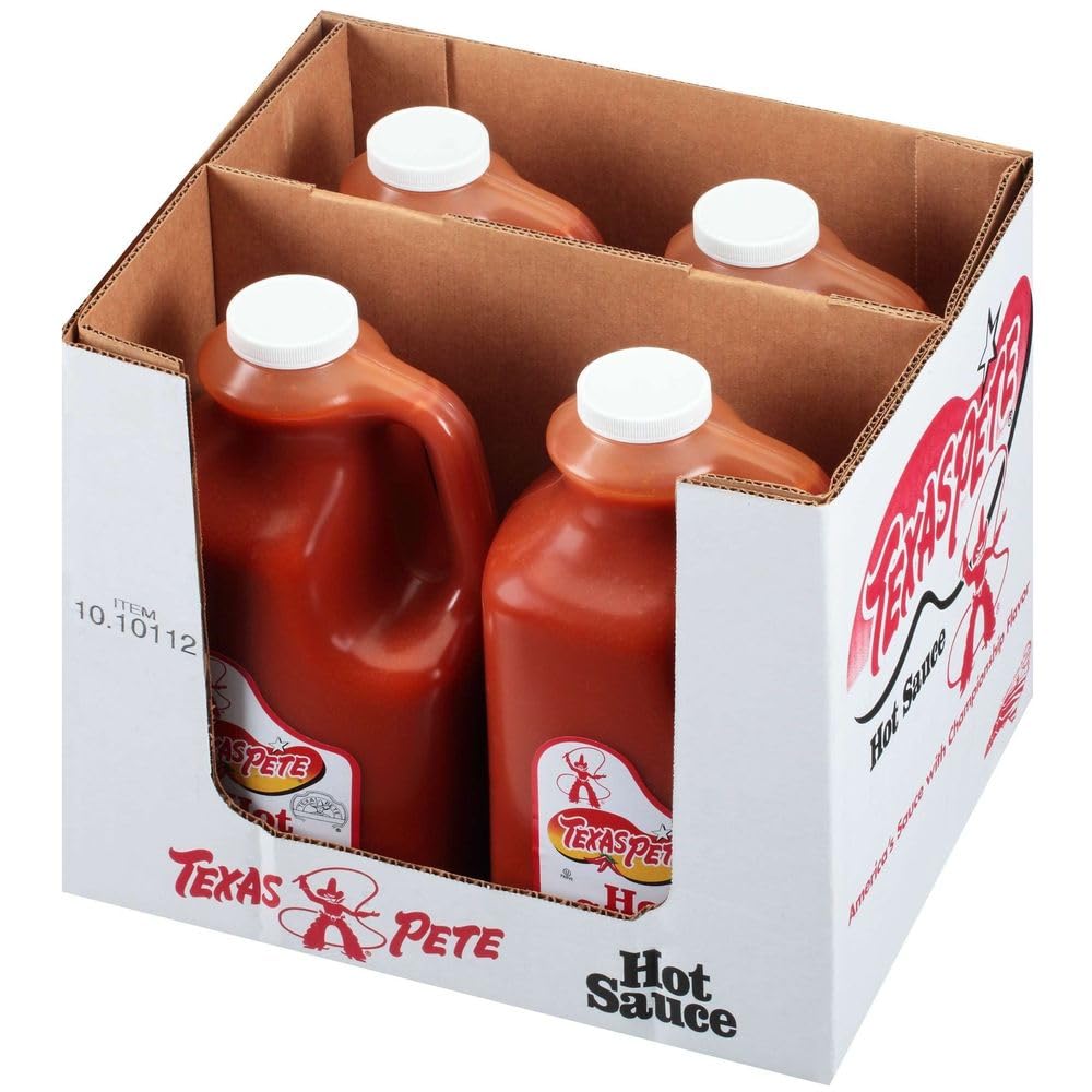 Texas Pete Hot Sauce by T W Garner – 1 gallon, Pack of 4
