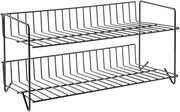 HUBERT Deli Rack for Loaf Meats 2-Shelf Black Powder-Coated -19 1/2 L x 10" W x 9 3/4 H