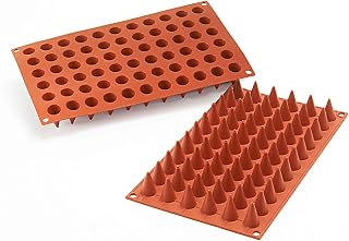 Silikomart Professional SF131 Silicone Baking Mold Cone 0.10 Oz Volume, 0.71" Diameter x 1.18" High, 66 Cavities (1 Each)