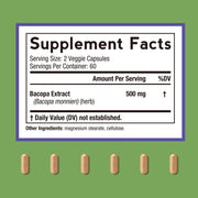 Bacopa Monnieri by Doctor's Recipes – 120 Count (Pack of 1)