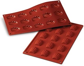 Silikomart Mini Madeleine Cake Mould, 44mm x 34mm, Terracotta