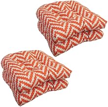 Blazing Needles 93184-4CH-OD-199 19 in. U-Shaped Dining Chair Cushions, Weiland Persimon - Set of 4