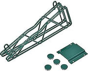 Nexel 14" Double Arm Fixed Wall Bracket, Green Epoxy Finish