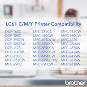 Brother Colors / Pack of 3: One of Each Color (C, M, Y) / 20 Inkjet Ink Cartridges