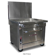 Southbend Platinum Heavy Duty 36" Gas Range w/ (2) 18" French Hot Tops & Cabinet Base by SOUTH BEND – Stainless Steel, Model P36C-FF
