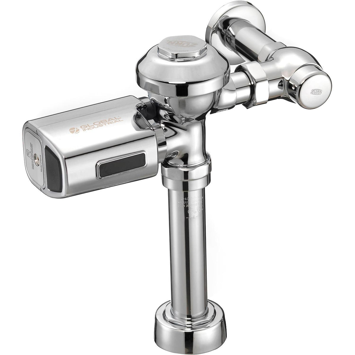 Automatic Sensor Retrofit Kit with Mechanical Override for Toilet/Urinal by Global Industrial – Metal, Silver, Model 270314