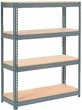 Global Industrial Extra Heavy Duty Shelving 48" W x 24" D x 72" H with 4 Shelves, Wood Deck, Gry
