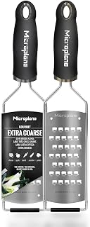 Microplane Gourmet Series Cheese Grater with Soft Touch Handle (Extra Coarse, Black)