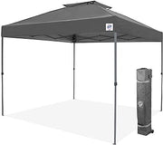 E-Z UP Patriot ONE-UP Technology Vented Shelter, 10' x 10', Steel Grey