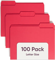 SMEAD Red / 100 Count (Pack of 5) / File Folder Colored
