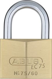 75/60 Brass Padlock Keyed Different by ABUS – Aluminum, Gold, Model 75/60 B KD