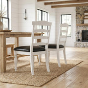 White Ladderback Chairs Set of by Starlight Canyon Home – Solid Wood, Mahogany, White, Pack of 2