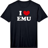 Mens I Love Emu, I Heart Emu Performance T-Shirt