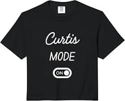 Curtis Mode On Name Comfort Colors Crop Top