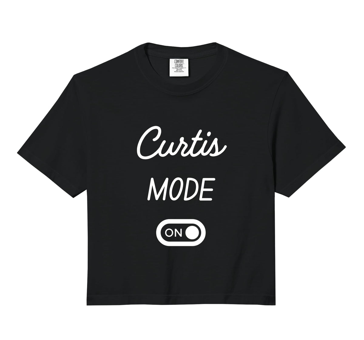 Curtis Mode On Name Comfort Colors Crop Top by Curtis Mode On Name Funny Birthday – Cotton, Beige, Model EN8FQKQ74JG