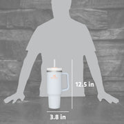 40oz Adventure Quencher Reusable Insulated Stainless Steel Tumbler (CLOUD) by STANLEY – 3.8 inches x 5.75 inches x 12.5 inches, 1133.98 grams, Stainless Steel, White