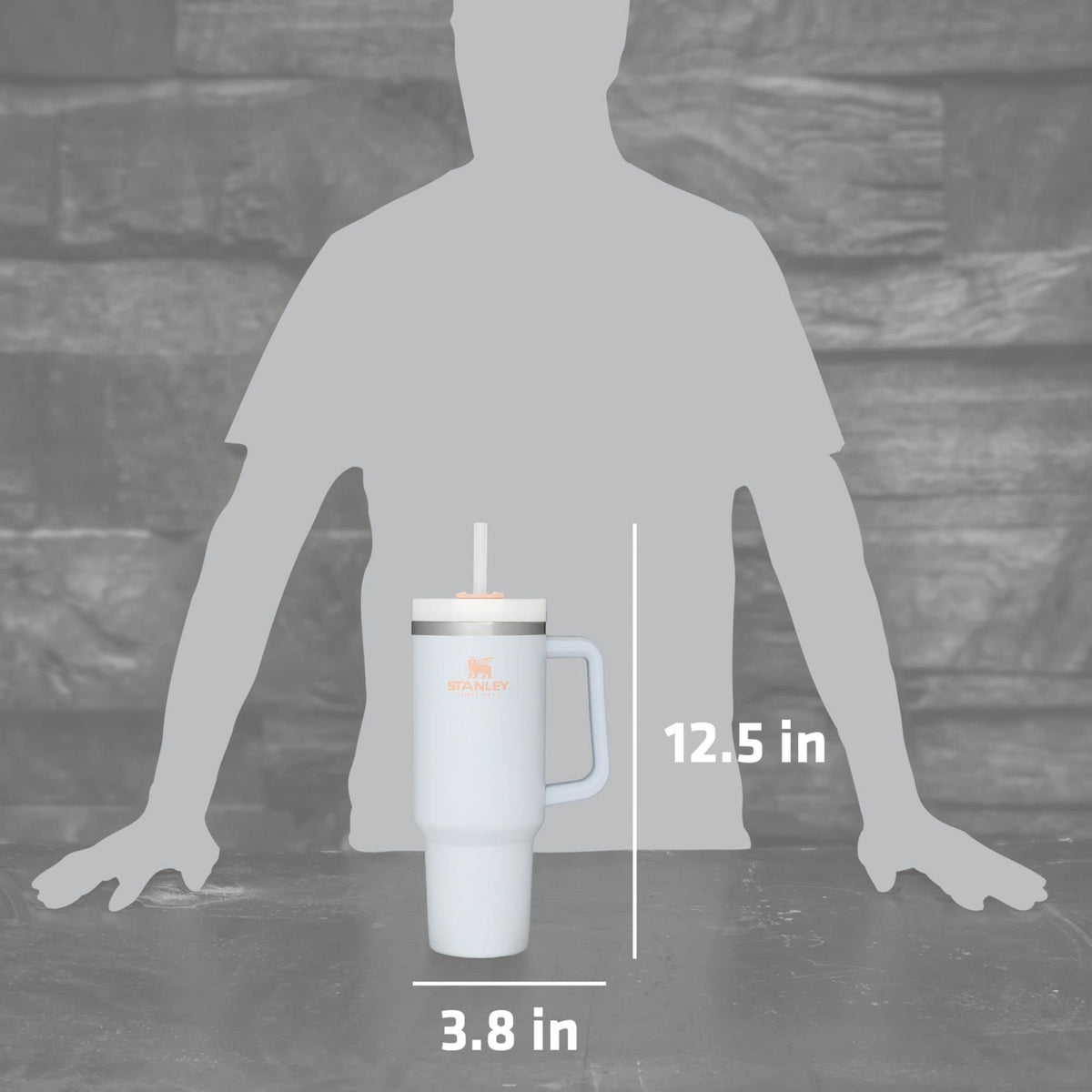 40oz Adventure Quencher Reusable Insulated Stainless Steel Tumbler (CLOUD) by STANLEY – 3.8 inches x 5.75 inches x 12.5 inches, 1133.98 grams, Stainless Steel, White