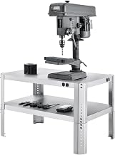 Global Industrial Adjustable Height Machine Stand, 430 Stainless Steel, 36"W x 24"D x 18-24"H