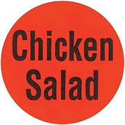 Chicken Salad Labels Red Deli Dot Packaging Labels Black Imprint - 1"Dia 1000 Per Roll