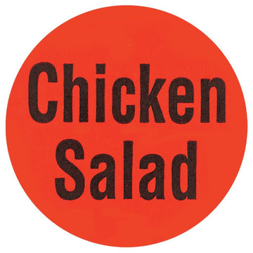 Chicken Salad Labels Red Deli Dot Packaging Labels Black Imprint - 1"Dia 1000 Per Roll by HUBERT – 1 inch, Paper, Red, Pack of 1000, Model 98192