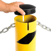Steel Bollard for Underground Installation by Global Industrial – 48"L x 5.5"W x 24"H, Steel, Yellow, Model 652898G