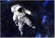 wall26 - Spaceman Exploring The Unknown Space - Wall Mural, Removable Sticker, Home Decor - 100x144 inches