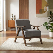 Textured Fabric-Upholstered Accent Chair with Armrests by Starlight Canyon Home – Textured, Grey