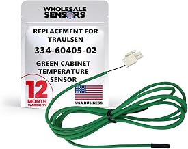 Replacement for Traulsen 334-60405-02 Cabinet Temperature Sensor | 24-Month Warranty, USA Business, Green Sensor, 74-Inch Lead, Direct Replacement