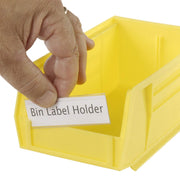 Tri-Dex Label Holder 1 x 3 for Stacking Bin by Aigner Index – Polyvinyl Chloride (PVC), Clear, Model TR-1300
